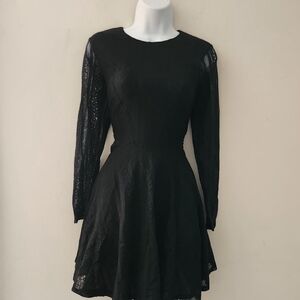 H&M Black Long Sleeve Lace Dress
